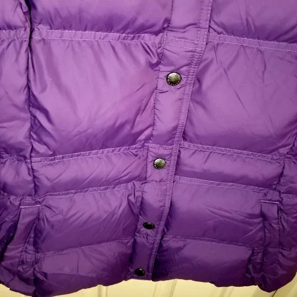 Lands’ End Women’s Goose Down Puffer Vest Purple Sz LARGE 14-16 - Picture 9 of 13